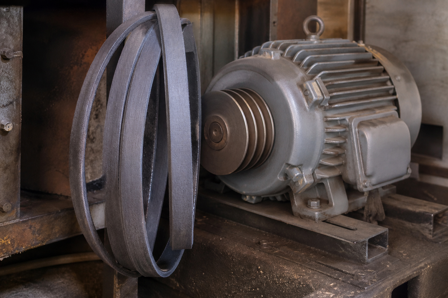 SPC wrapped belt 3-groove mill motor
