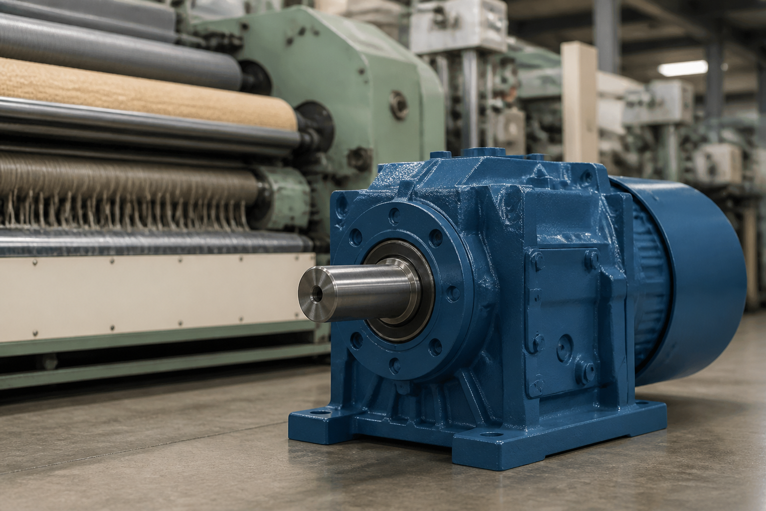 Helical mill gearbox 1:10 card drive
